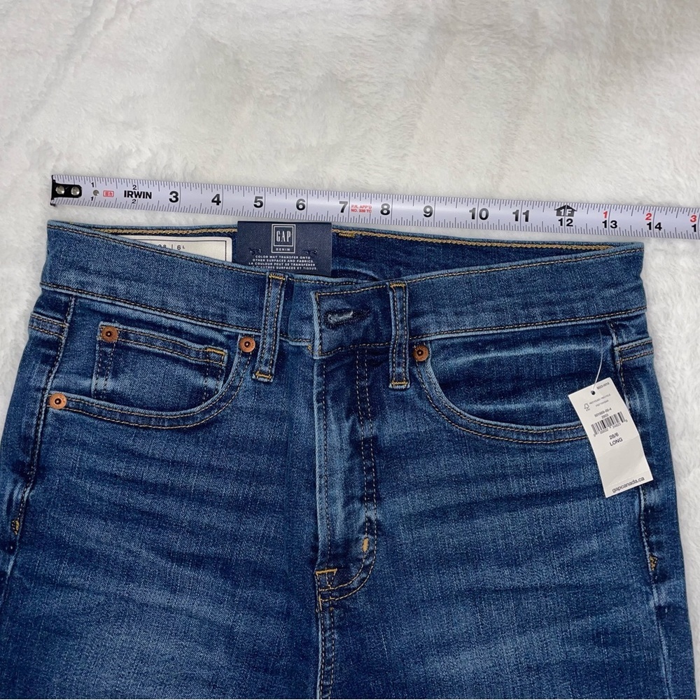 NWT Gap Long Skinny High Rise Stretch Denim Jeans Size 28 - Picture 10 of 11